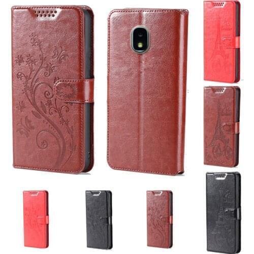 Butterfly flower Tower Flip Leather Wallet Phone Case For Samsung Galaxy J3 J5 J7 Pro 2017 J330F J530F J730F Phone cover