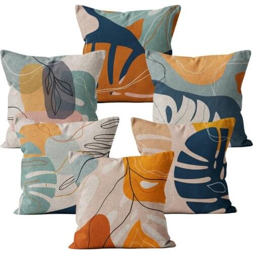 Lightweight Useful Household Geometric Print Pillow Cover Square Pillow Cover Soft for Home