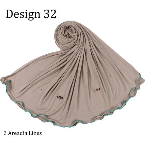 2021 Netherlands Hot Selling Jersey Scarf Jacquard Scarf Muslim Hijab Long Solid Islamic Scarves For Women Rhinestone Hijabs D32