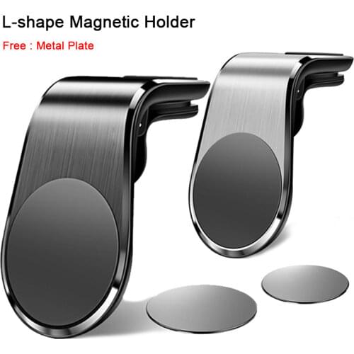 L Shape Car Phone Holder For Phone In Car Mobile Support Magnetic Holder Mount Stand For Tablets And Smartphones Magnet Bracket