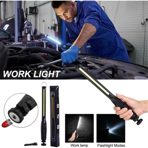 1500mah Multifunction 400 Lumen Rechargeable COB LED Slim Work Hanging Light Lamp Flashlight with Magnetic Base for Car Repair