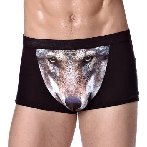 Boxer Men Shorts Men Underwear Male Mens Underwear 3D Wolf Homme Cotton Boxershorts Panties Underpants Man for Family Sexy