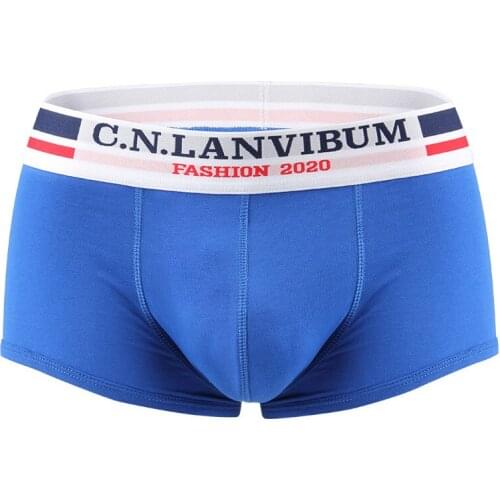 Lanvibum swimwear men briefs underwear mens underwear mens low waist cotton Pullover solid color boxer Pants Large