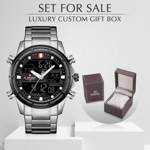 NAVIFORCE Men Watches Sports Quartz Digital Mens Clock With Box Set For Sale Male Military Waterproof Watch Relogio Masculino