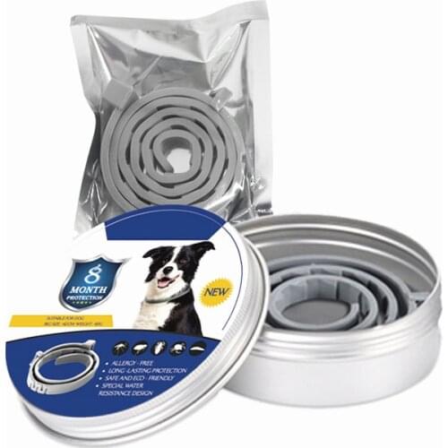 Pet Flea Collar Dog Cat Prevention Mosquitoes Insect Silicone Adjustable Length Outdoor Protective Ticks Repellent Pet Leads