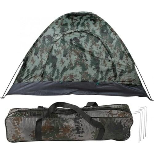 Portable 3-4 Person Tent Single Layer Shelter Breathable Camping House Outdoor Sunshade Tent Camping Hiking Accessory