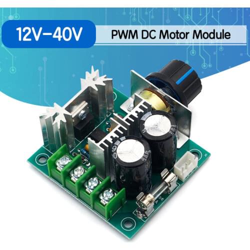 DC 12V 24V 30V 40V 13KHZ Auto PWM DC Motor Speed Regulator Governor Speed Controller Switch 10A 50V 1000uF