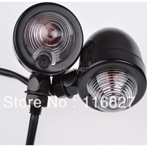 Road V Star Raider Tour Custom Black/Clear Lens Bullet Turn Signal Motorcycle Bulb signal light Indicator For Yamaha