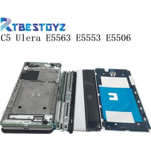 RTBESTOYZ Middle Front Frame Bezel Housing For Sony Xperia C5 Ulera E5563 E5553 E5506+Metal Side+Bracket panel Metal+Back Cover