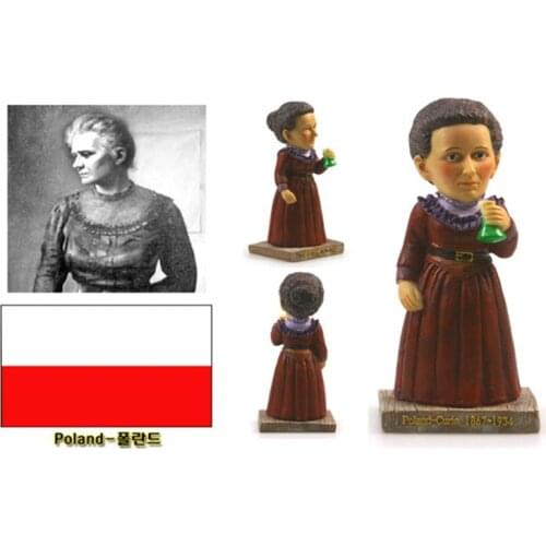Hand-painted Mrs. Curie of Poland Creative Resin Crafts World Celebrity Statue Tourism Souvenir Gifts Collection Home Decor