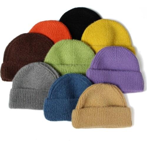 VISROVER 9 Colorway New Unisex Mink Fur Wool Woman Winter Hat Soft Autumn Bonnet Best Matched Woman Warm Beanie Skullies Gift