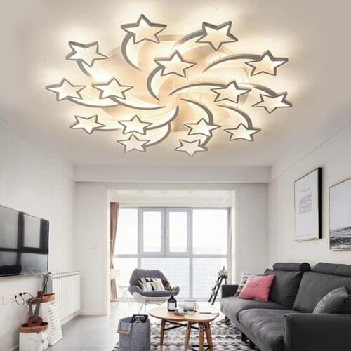 Russian Warehouse LEDs Chandelier Modern stars Ceiling light For Living Room Bedroom remote/APP support Home design chandelier