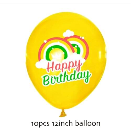 Childrens birthday party decoration flag pulling suit cloud rainbow latex color balloon 12 inches