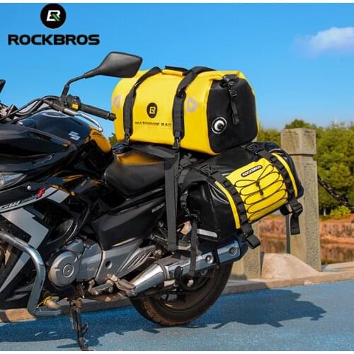 ROCKBROS Waterproof Bicycle Bag 60L Big Capacity Reflective Strip Wear-resistant Motorcycle Bag Motrocycle Travel Pannier Bags