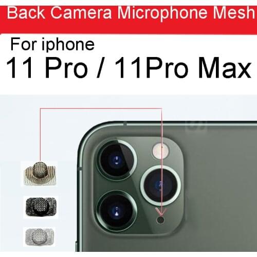 Back Microphone Net Frame for iPhone 11 Pro Max Anti Dust Mesh Intsall Rear Camera Damaged Microphone Mesh Repair Parts
