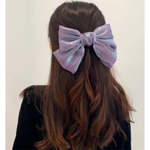 Women Big Hair Bows Clip Handmade Knot Ponytail Holder Hair Clips Girls Hairpins Korean Hair Accessories for Women