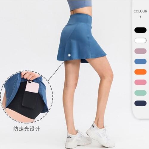 EU Size Tennis Skirts Women Sports Golf Pleated Skirt Fitness Gym Shorts High Waist Athletic Quick Dry Running Short Sport Skort