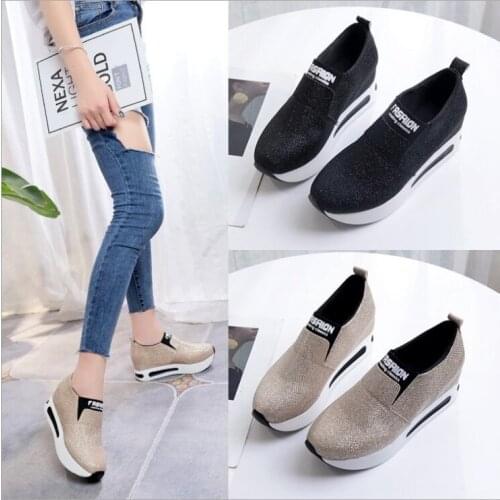 2020 New Hot Platform Wedges Spring Autumn Women Casual Shoes Comfortable Platform Shoes womens height increase shoes hidden wed