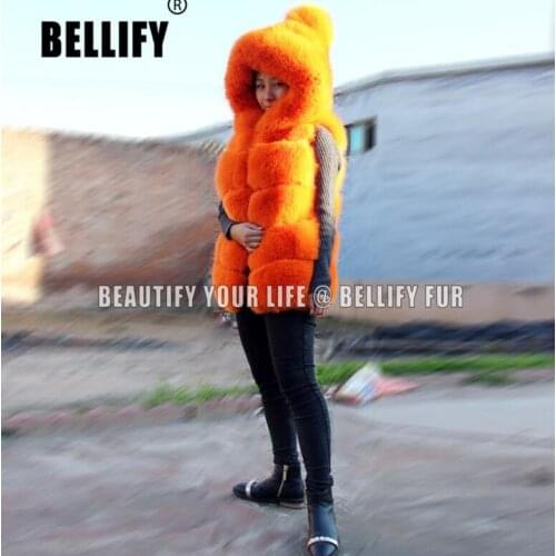 Coat female Luxury Real Fox Fur Coat Fashion Winter Women Mid-Long Sleeveless Jacket Keep Warm Casual Outwear Overcoat Plus Size