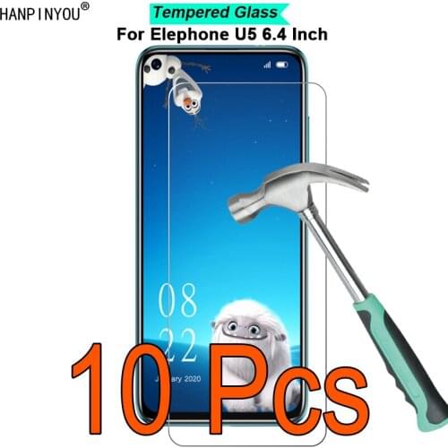 10 Pcs/Lot For Elephone U5 6.4" 9H Hardness 2.5D Ultra-thin Toughened Tempered Glass Film Screen Protector Guard