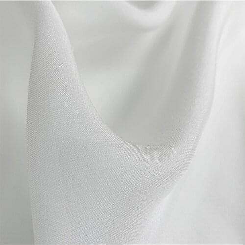 10 mm Silk Chiffon fabric 100% mulberry silk 140cm 114cm width 43 gsm off white color 100 meters small wholesale