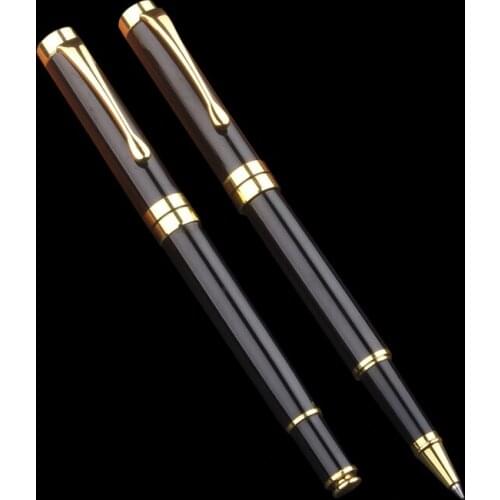 20 pcs Brand New Black Gold Metal Ballpoint Pen Business Office Medium Nib Ball Pens for Writing Student School Stationery