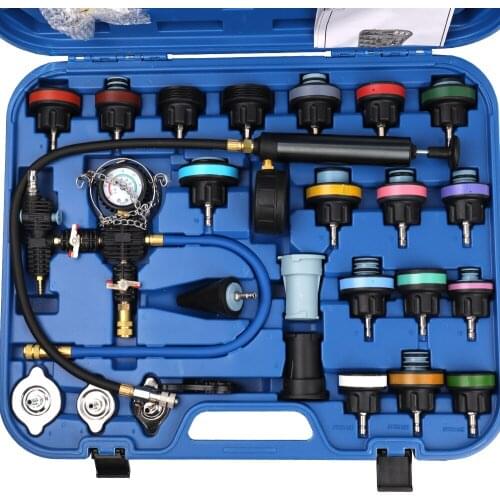 28pcs Universal Radiator Pressure Tester Vacuum Type Cooling System Test Detector Kits