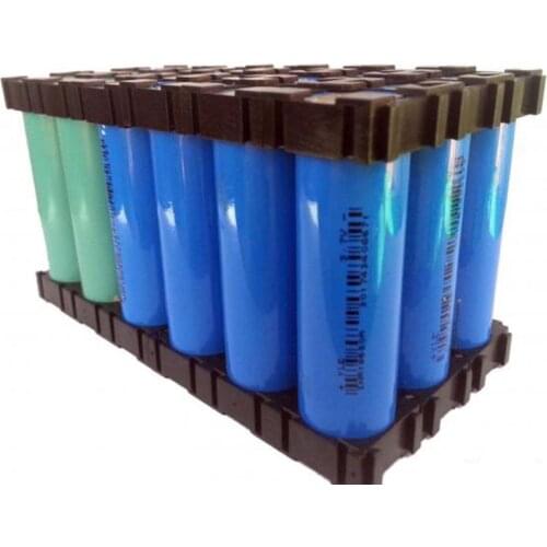 100pcs 18650 Battery Safety Anti Vibration Holder Cylindrical Bracket 22x22mm Li-ion Cell Storage Lithium Battery Support Stand