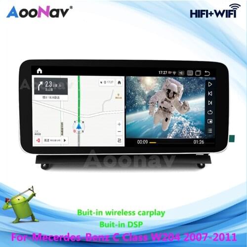 128G 12.3' Android Car Radio For Benz C Class W204 2008-2010 GPS Navigation Multimedia Player 2 Din Auto Stereo Tape Recorder