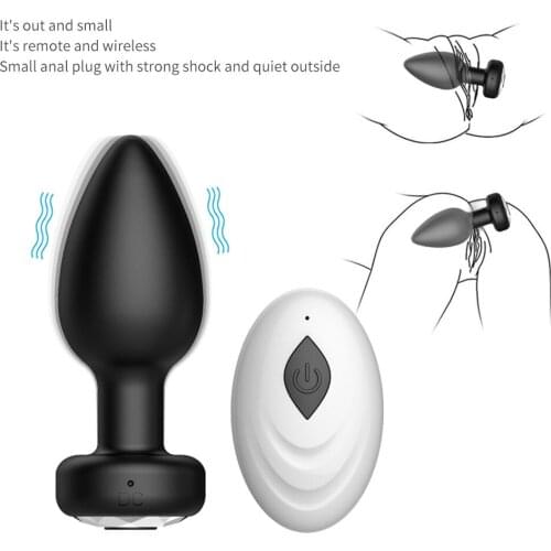 Wireless Remote Control Vibration Anal Plug Masturbation Device Vibrator Dildo Anal plug Couple Men and Women Sex Toy Store