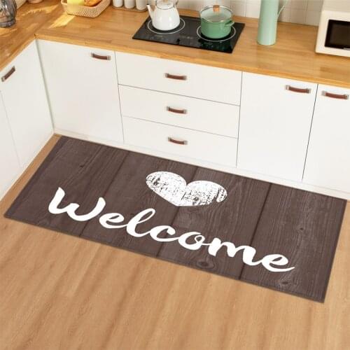 Wood Grain Home Kitchen Carpet Mat Non-slip Carpet In The Living Room Welcome Entrance Door Mats Rugs for Iving Rooms Kitchen