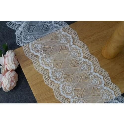 1 Meter/lot Black White Elastic Lace Trim DIY French Hollow Underwear Elastic Lace Fabric For Wedding Dress Bridal Gown Headwear