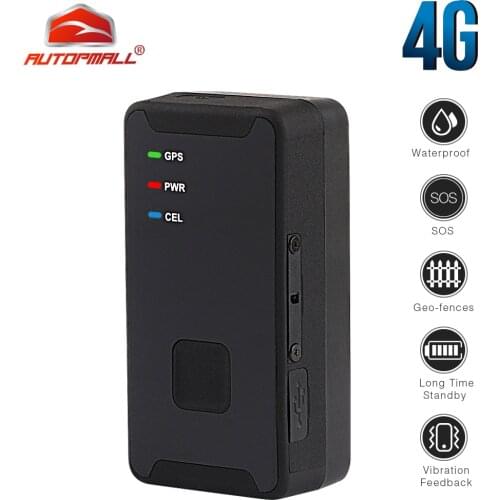 4G GPS Tracker Car GPS Locator Waterproof Long Time Standby SOS Speed Alarm Geo-fence Vehicle Tracker Harsh Behavior Monitoring