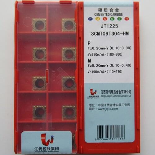 JXTC SCMT09T304-HM JT1225 / SCMT09T308-HM JT1225 / SCMT09T304-HM JT3115 / SCMT09T308-HM JT3115 CNC carbide inserts 10PCS/BOX