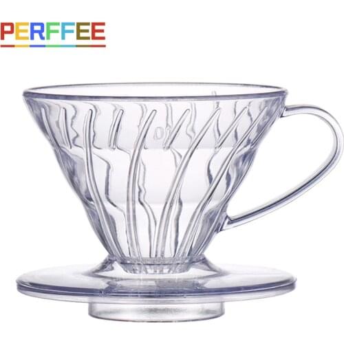 Coffee Dripper V60 Resin Drip Coffee Funnel Filter Cup V01 V02 Coffee Filter for Pour Over Barista Coffee Brewing