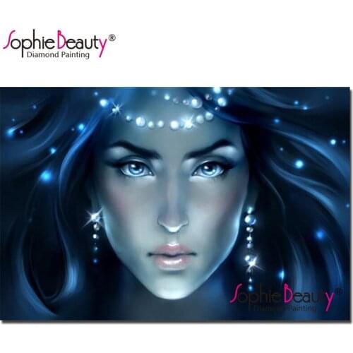 Sophie Beauty Diamond Painting Cartoon Lady Cross Stitch Diamond Embroidery Pattern Diamond Mosaic Needlework Home Decor 19135
