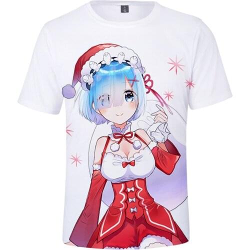 Classic Anime Re: Zero 3D T Shirt Men/women Cute Girl Ram/rem Short Sleeve Re:Zero T-shirt Graphic Tops Cosplay Girl T-Shirt