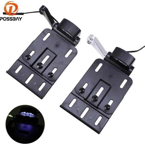 POSSBAY LED Motorcycle Side Mount License Plate Holder Lights Brackets for Harley Sportster XL883 XL1200 2004-2016 Cafe Racer