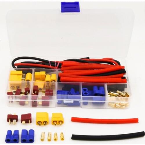 1 Set Metal T Plug Male & Female EC3 XT60 Adapter Connector for FPV Lipo Battery Spare Parts