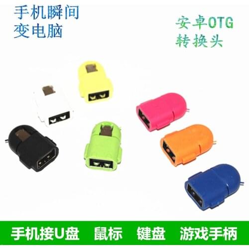 Micro USB To USB 2.0 OTG Adapter Converter Robot Shape Connector for Tablet PC To Flash Mouse Keyboard Universal