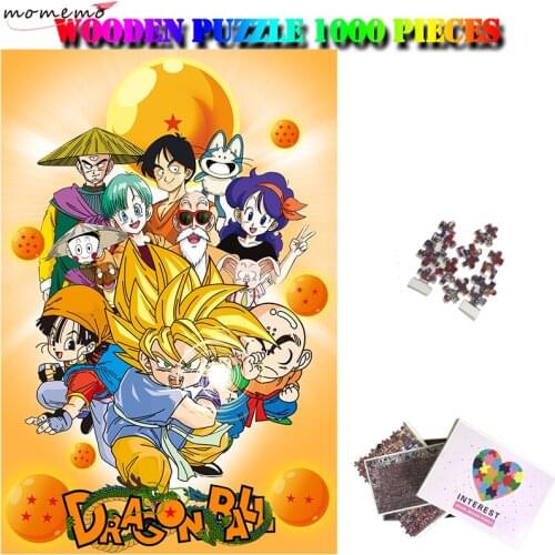 MOMEMO Little Son Goku Picture Puzzles Classcal Anime 1000 Pieces Cartoon Wooden Jigsaw Puzzle Customized Adults Kids Puzzle Toy