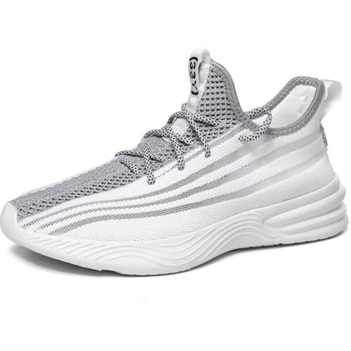 Man shoes trainers Light casual Sneakers mannen knitting sports sport Casual comfortable fashion lightweight white men mens for
