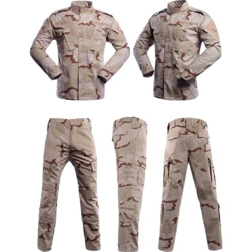 Mens Sets 3-color Desert Camouflage ACU Military Uiforms