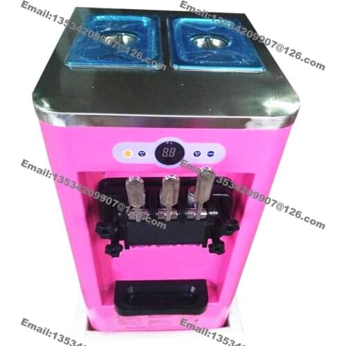 Low Price Small Capacity Mini Table Top Home Commercial 13-18L R22 220v 50Hz 3 Flavor Soft Ice Cream Machine Maker
