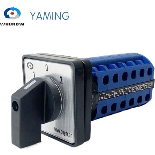 Free shipping 1pcs Rotary switch 3 position 660V 20A 6 phases 24 terminals electrical changeover cam switch YMW26-20/6