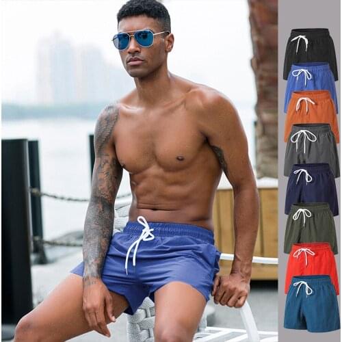 Men Running Shorts Training Bottoms Fitness Gym Clothing Jogging Wear Loose Sportswear Basketball Jersey Male Trunks with Pocket