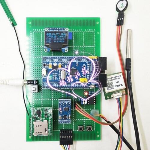 Design of elderly fall alarm based on STM32 single chip microcomputer GSM GPS longitude and latitude SIM800