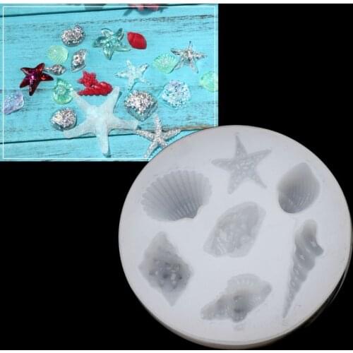 Sea Shell Starfish Shape Jewelry Silicone Mold Cake Jelly Chocolate Baking Tools Dried Flower Resin Decorative DIY Hand Crafts