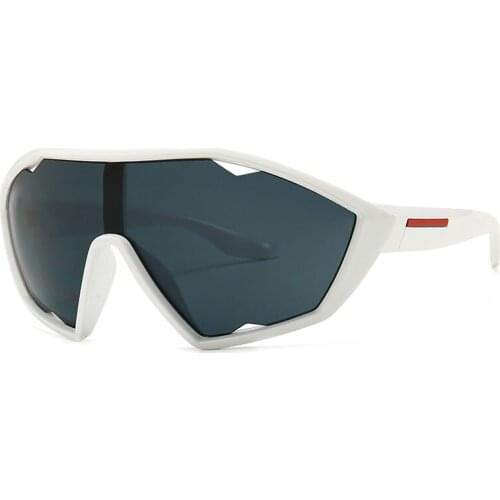 Veshion Oversized One Lens Goggle Sunglasses Men Women Fashion Shades UV400 Vintage Glasses