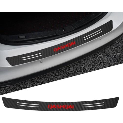 Car Tail trunk Rear Bumper Protector Carbon fiber Sticker For Nissan QASHQAI Auto styling Accessories